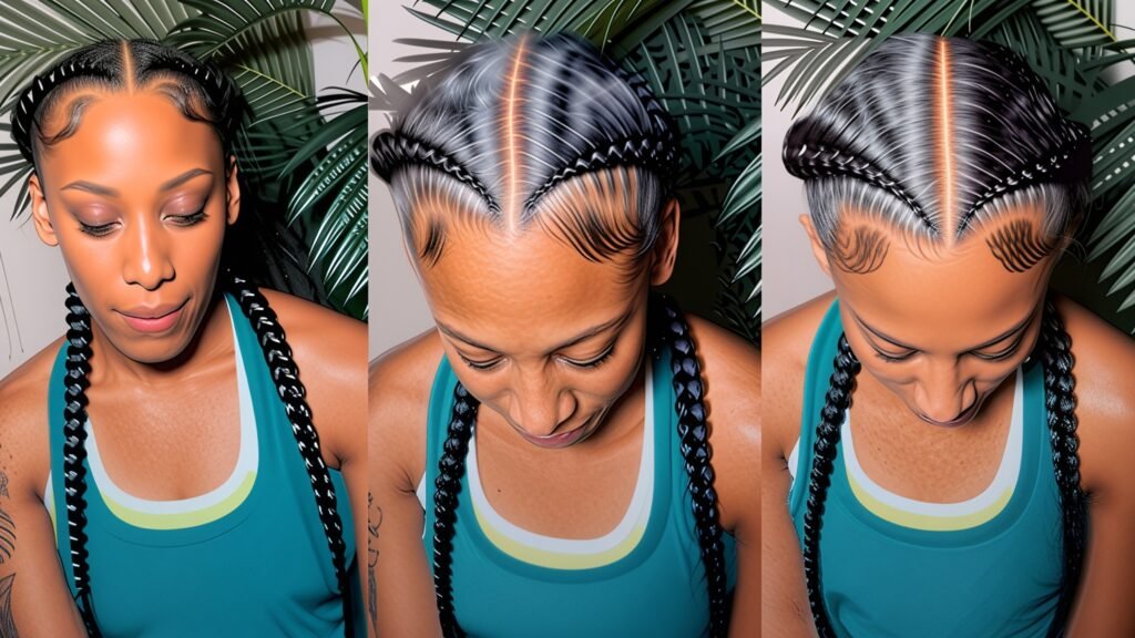 How To Add Two Feed In Braids on Full Hair