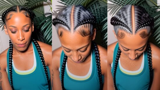 How To Add Two Feed In Braids on Full Hair